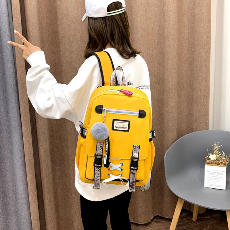 Casual Schooltassen Voor Meisjes Vrouwen Rugzakken School Rugzak Usb Opladen Schooltas Rugzak Kind Kids Bag Mochila