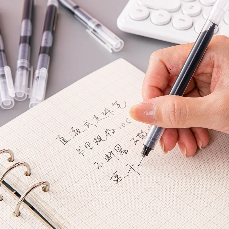 10Stck Prüfung Unterschrift Kugelschreiber 0,5mm Schwarz Blau Tinte Hohe Kapazität Gel Stifte Für Schreiben Schule Büro Schreibwaren