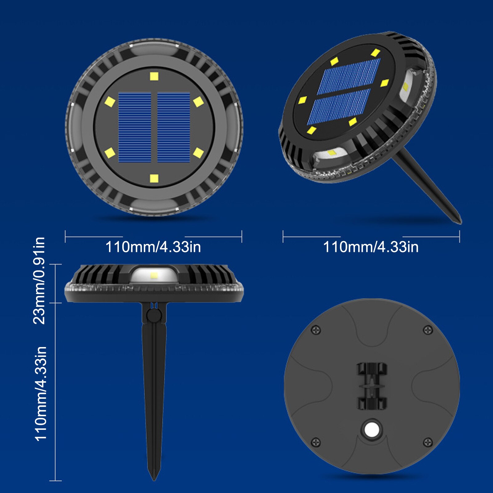 Zonne-energie Ground Light Waterdicht Tuin Pathway Deck Verlichting Met 10 Leds Solar Lamp Voor Thuis Yard Oprit Gazon