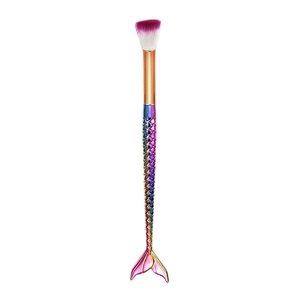 4*4*20 Cm 1 Pcs Fony Make Up Fan Blush Borstels Cosmetische Concealer Mermaid Borstel Maquiagem Borstels tool