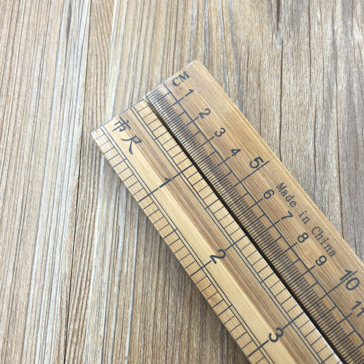 Westcott DIY Wood BAMBOO Yardstick 35.5CM Ruler Metal Ends, Kiln Dried Lumber, Lacquer Finish