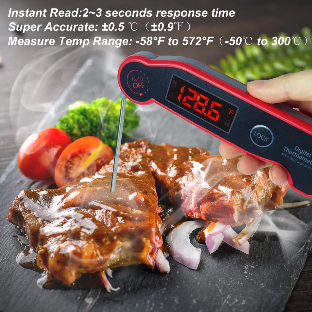 Newest SYLLABLE Meat Thermometer Auto-Rotating Display,3D Motion Wake,Original SYLLABLE Meat Thermometer calibration function