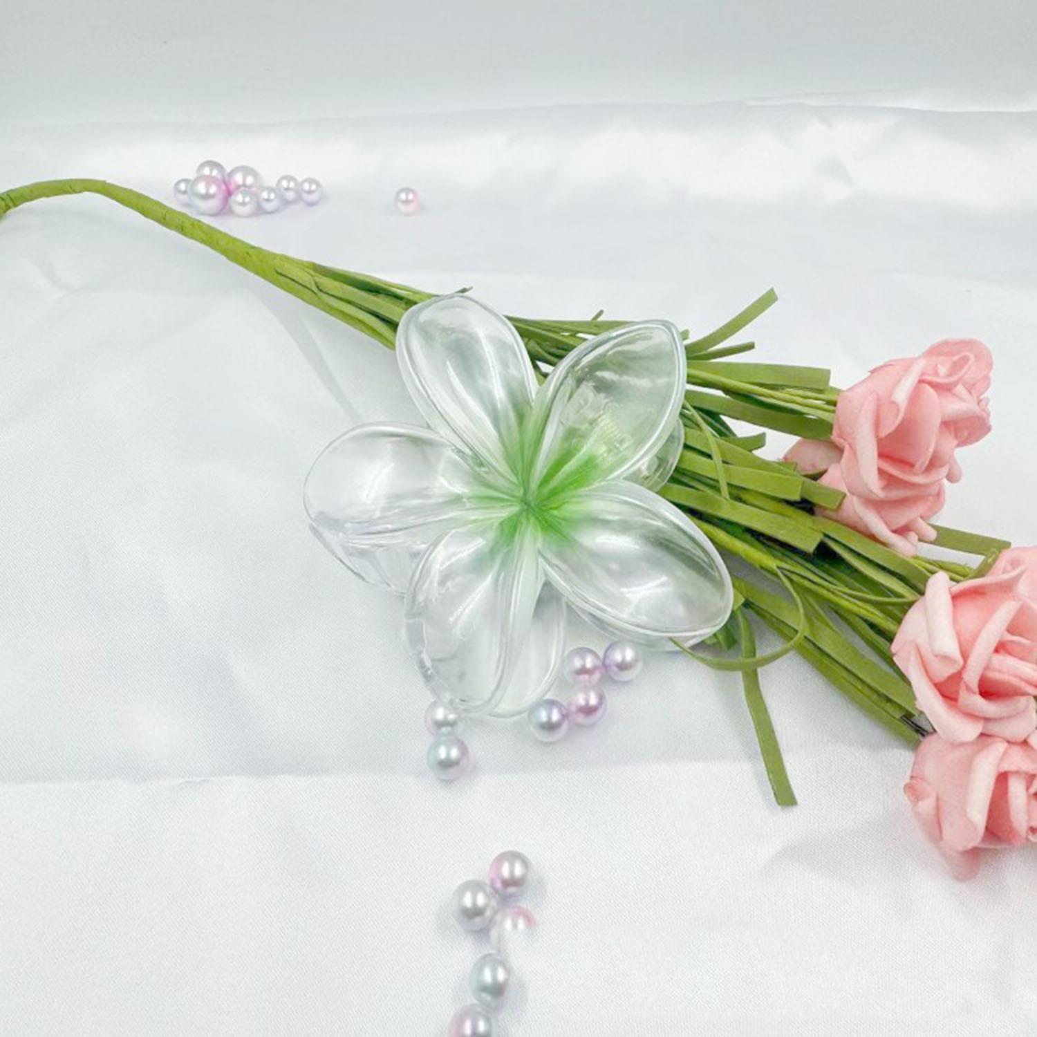 Bohemia Style Flower Hair Claws para mulheres, Crab Clamp, presilhas, gradiente hairpin, grampos de cabelo, praia havaiana, acessórios para meninas: Dourado