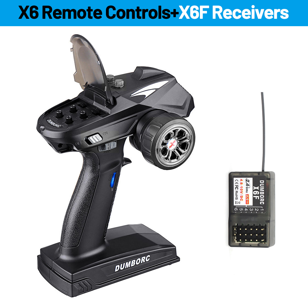 DumboRC X6 2.4G 6CH émetteur télécommande avec X6F/X6FG/X6DC/X6DCG gyroscope récepteur cc pour RC voiture réservoir bateau MN modèle ZD Racing: YELLOW