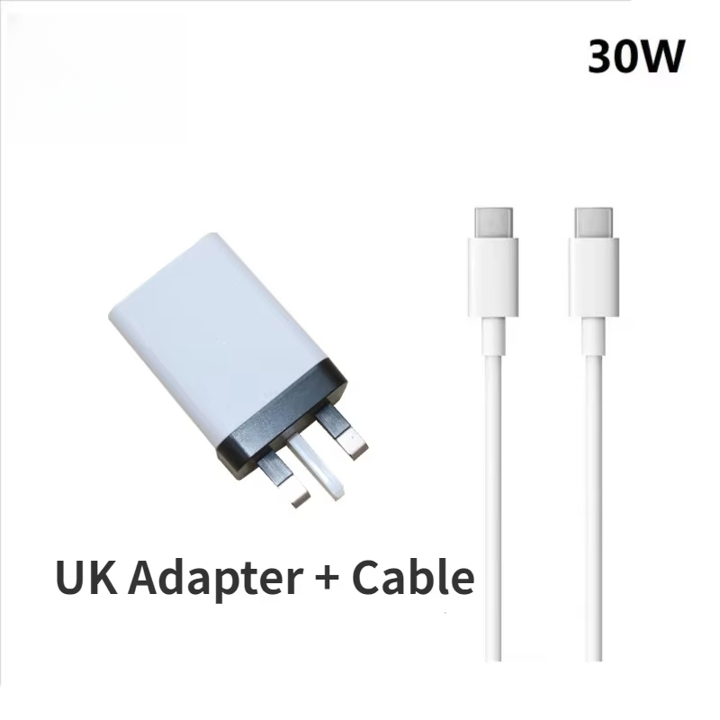 Cargador USB-C rápido PD de 30W para Google Pixel 9A 8A 7A 6A 5 Adaptador de carga de pared Compatible con dispositivos USB-C Cable USB C a C de 1M: JP