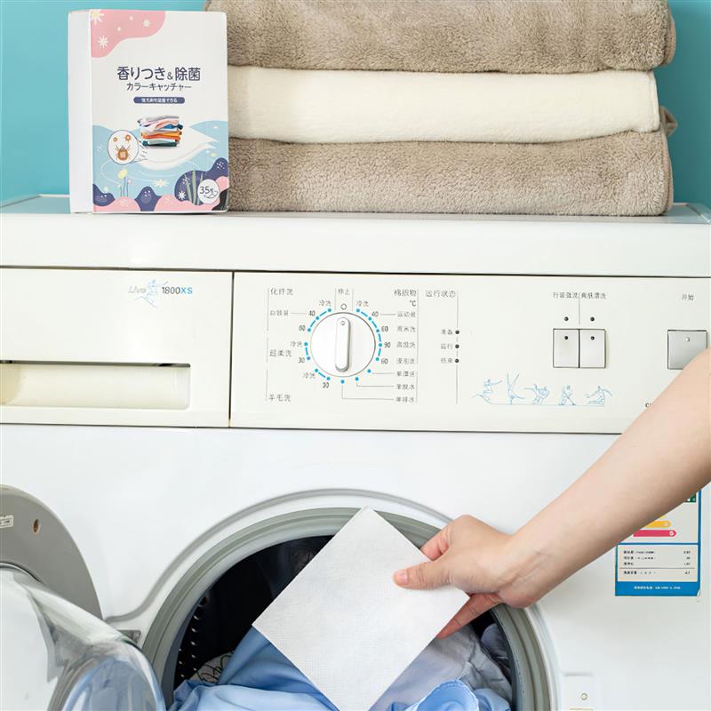 35Pcs Laundry Paper Color Catcher Washer Sheets Washing Machine Paint Catcher With Prevents Cross-Dyeing For Laundry