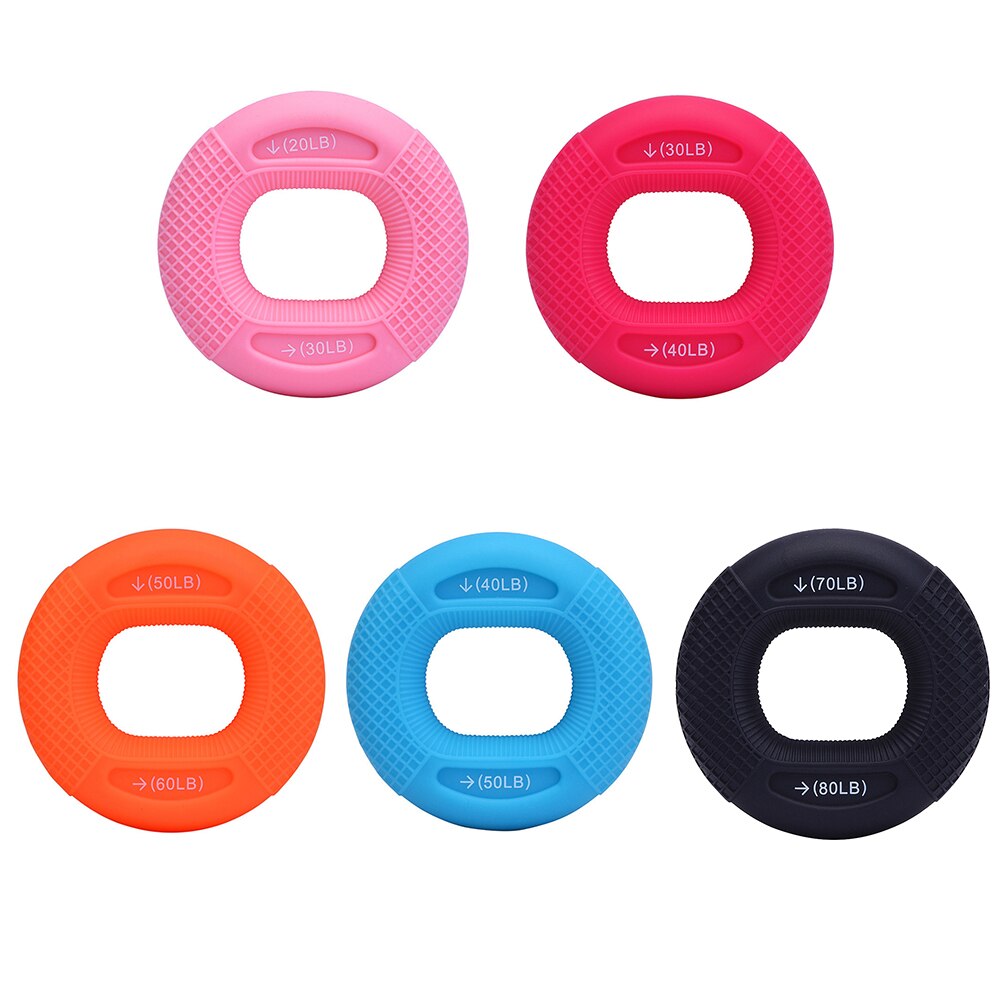 Silicone Adjustable Hand Grip 20-80LB Gripping Ring Finger Forearm Trainer Carpal Expander Muscle Workout Exercise Gym Fitness