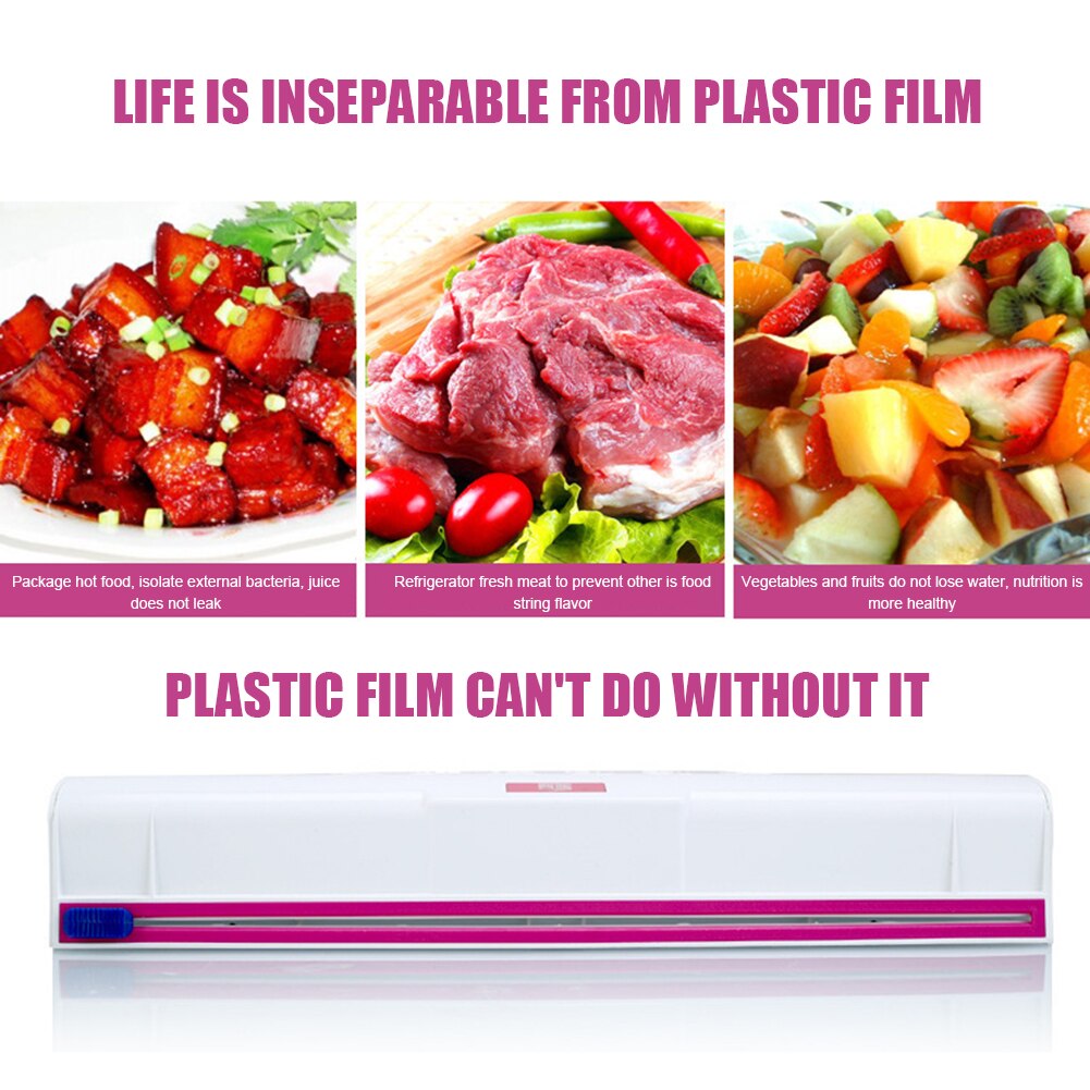 Cutter Storage Holder Kitchen Tool Food Preservation Film Cutters Kitchen Tools Plastic Film Wrap Cling Dispenser