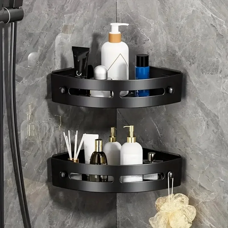 Badezimmer Dreieck Wand-Montiert Lagerung Rack Kein Bohren Wc Dusche Bereich Waschtisch Organizer Kunststoff Einschichtige Hause Waren