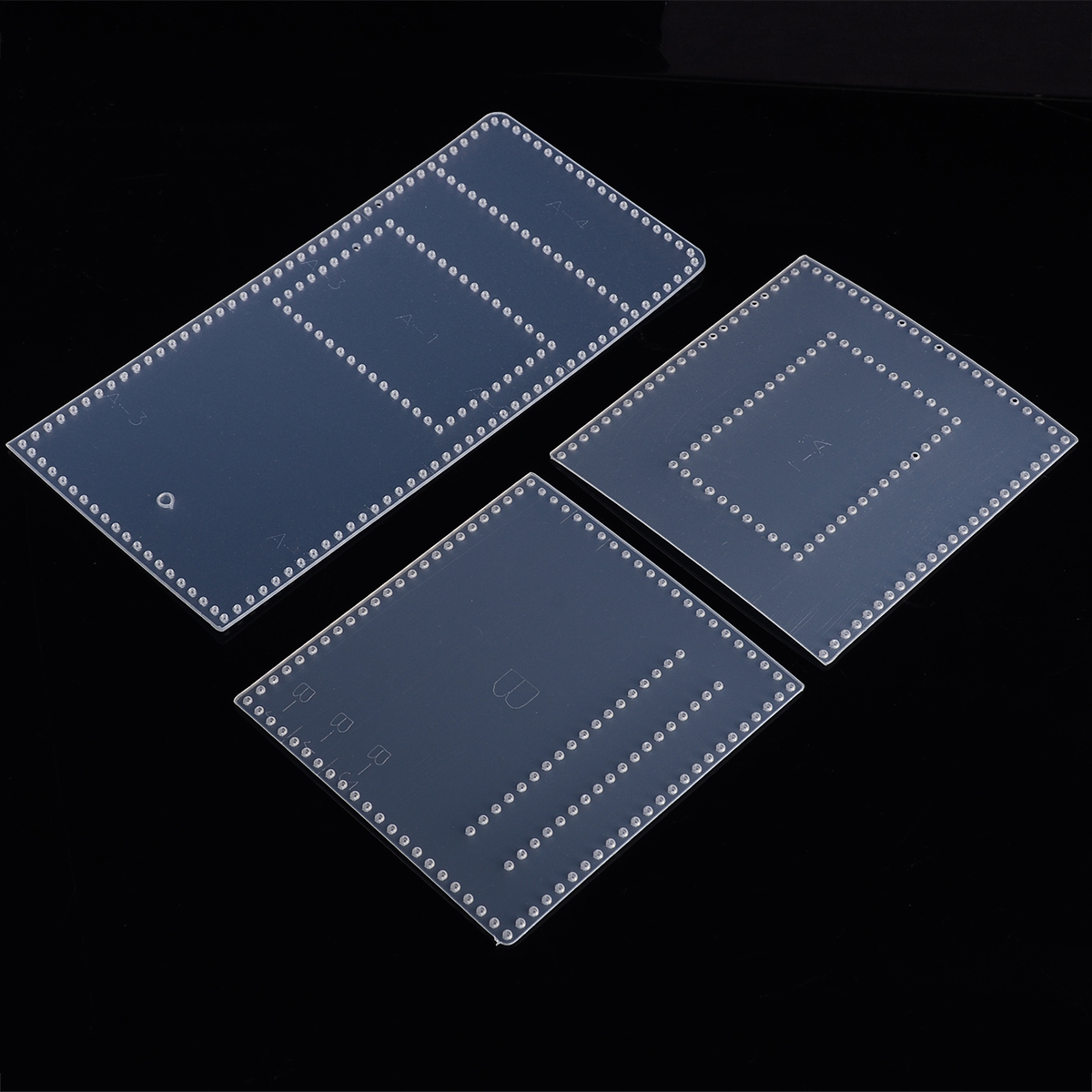 PVC Folded Wallet Template Leather Stencil Sewing Pattern Acrylic Leather Template for Short Wallet Purse Leathercraft Making