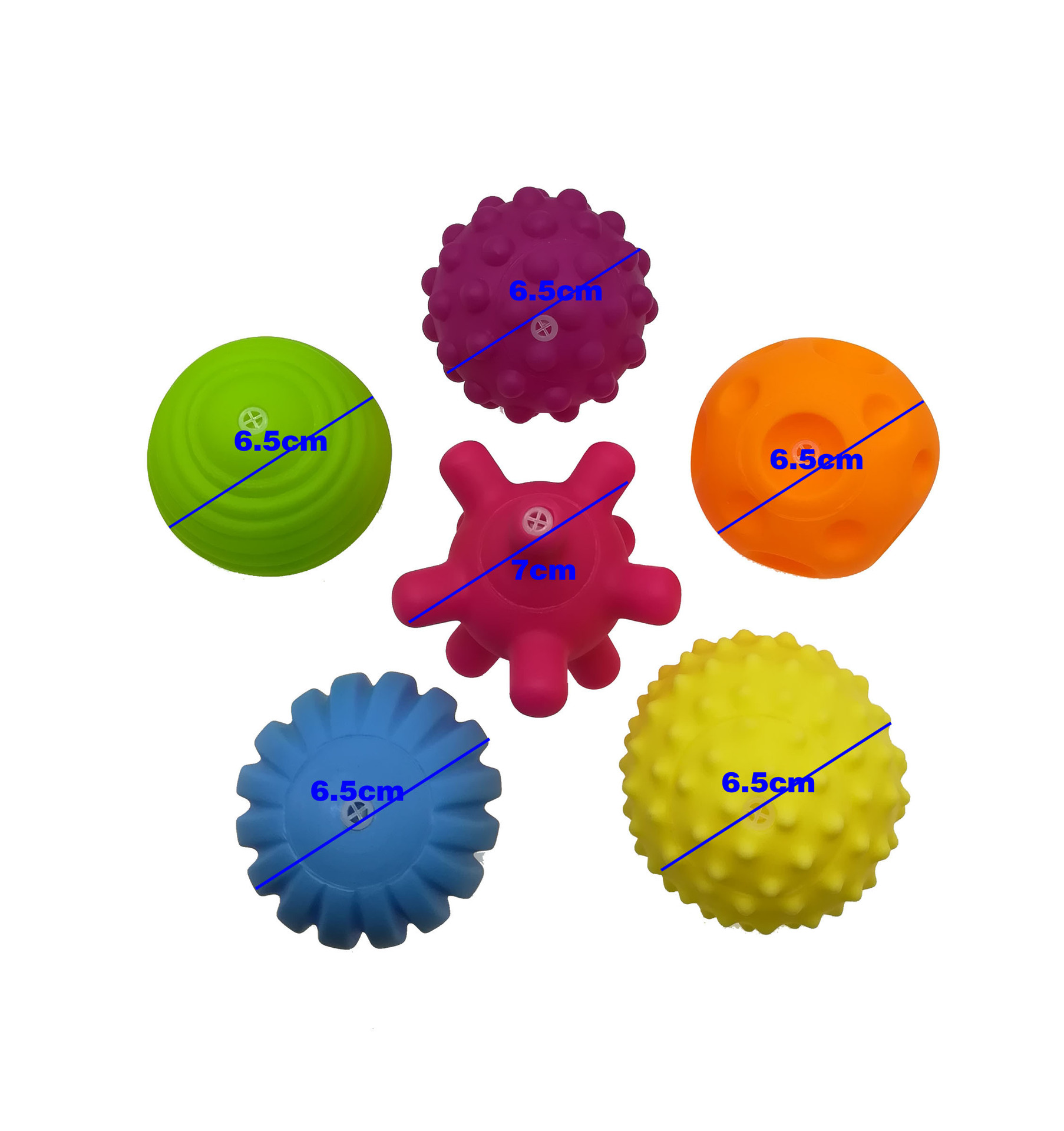 4-6 Stuks Structuur Multi Bal Set Ontwikkelen Baby Tactiele Zintuigen Speelgoed Baby Touch Hand Bal Speelgoed Baby training Bal Massage Zachte Bal