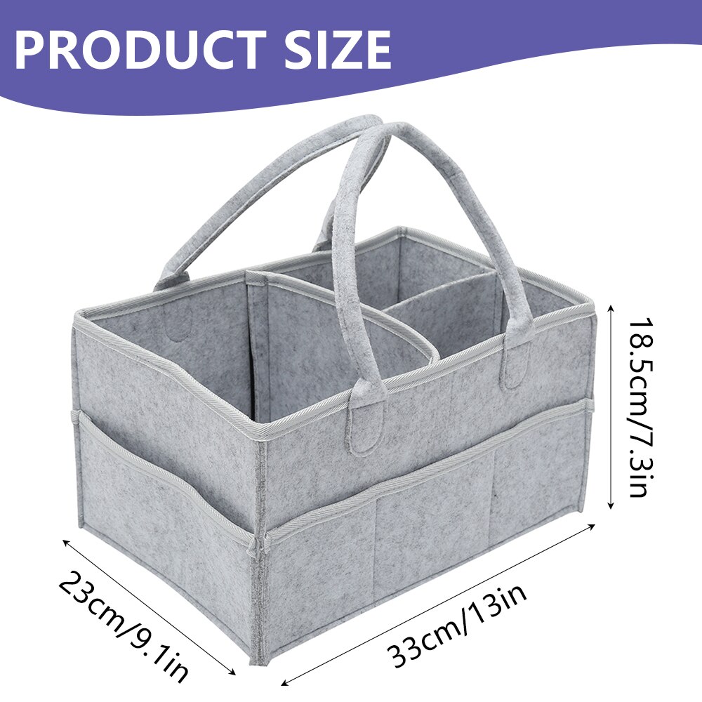 Baby förvaringsväska arrangör blöja vikbar filtduk caddy skötbord arrangör leksak lagring korg bil arrangör