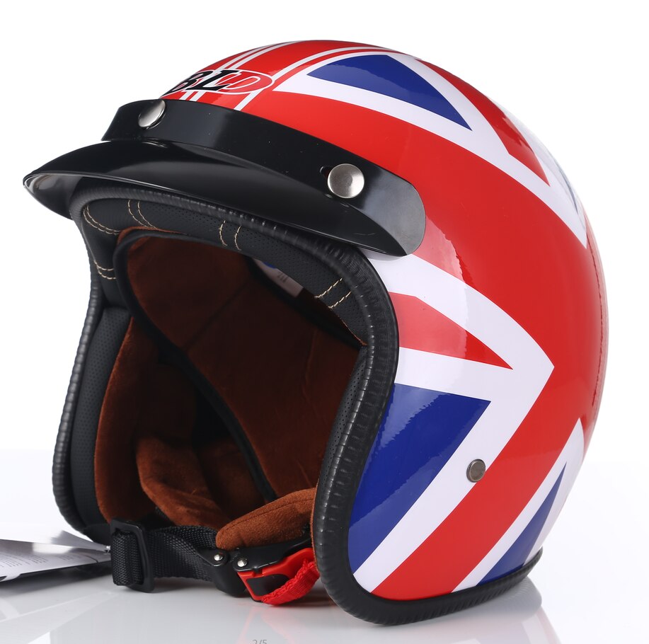 Dot Goedgekeurd Open Motorhelm Retro Scooter Jet Open Gezicht Schedel Helm Motorrijden Capacete Moto Abs Materiaal