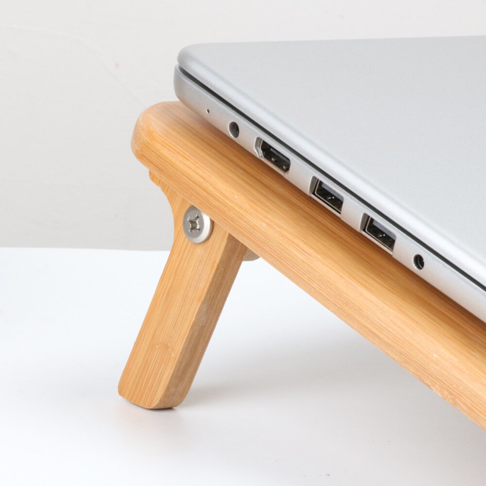 Wood Laptop Stand With Dual Fan Radiator For Desk 10-17.3 Inch Macbook Air Pro 13 15 Wooden Notebook Holder Computer Accessories