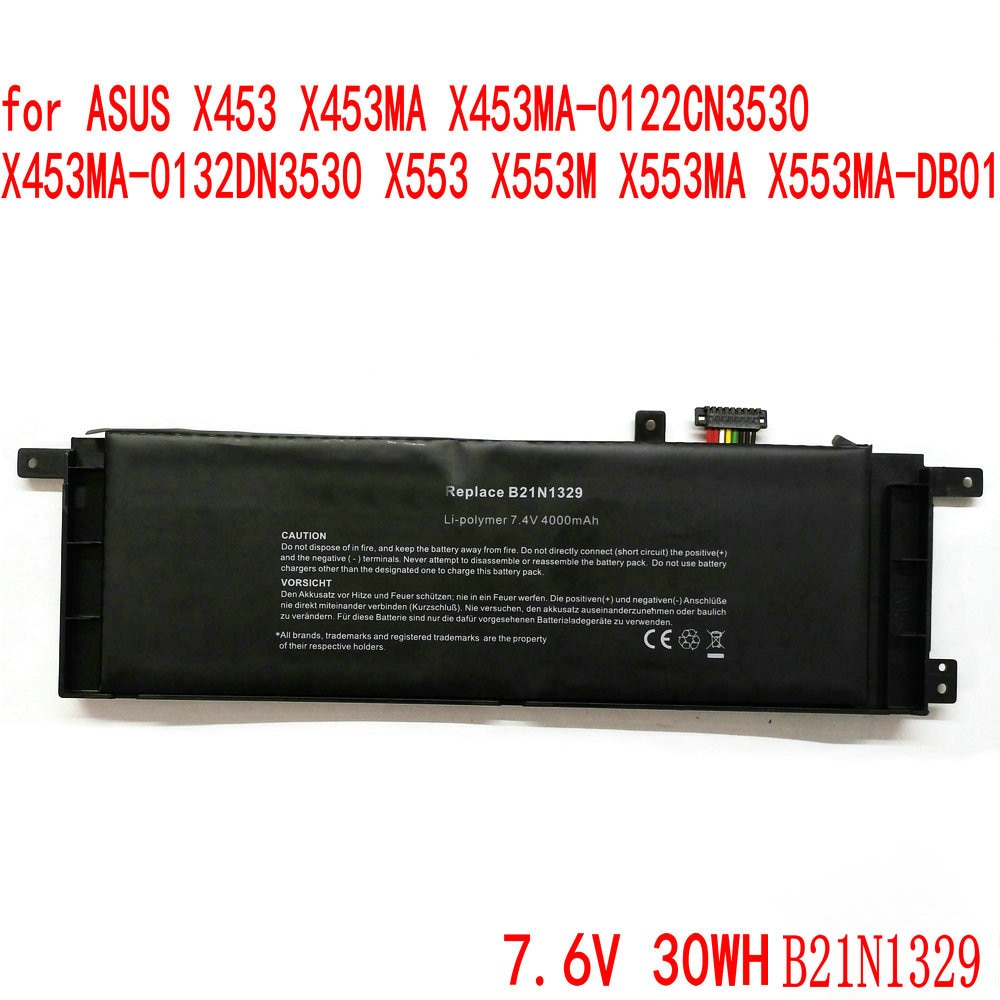 7,6 V 30WH B21N1329 batería del ordenador portátil para ASUS D553M F453 F453MA F553M P553 P553MA X453 X453MA X553 X553M X553B X553MA x403M X503M