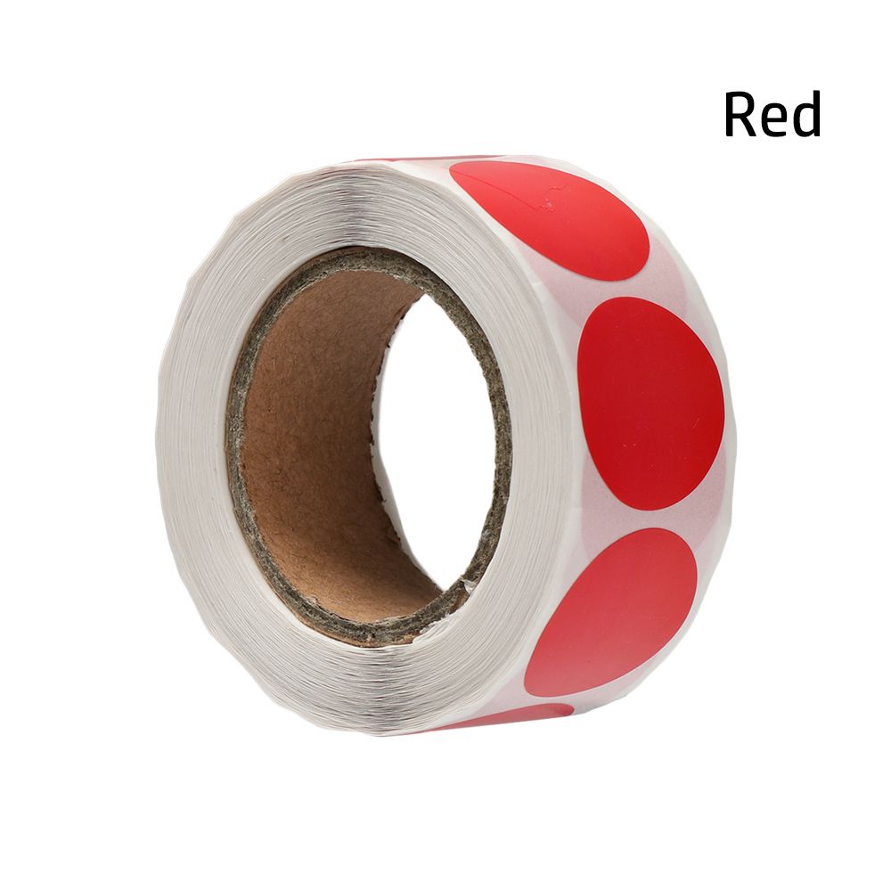500Pcs/Roll Chroma Label Colorful Code Dot Labels Stickers Seal Labels Scrapbooking For Packaging Stationery Stickers: red