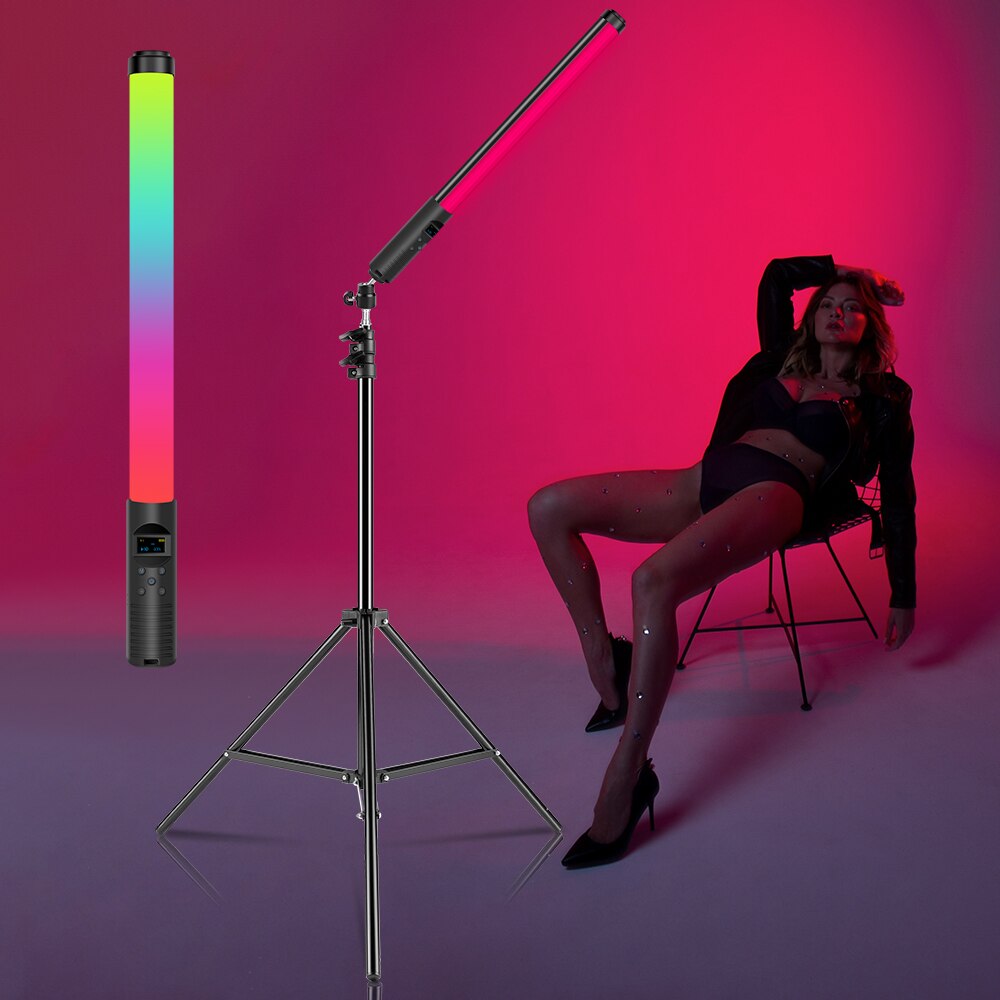 RGB Colorful LED Stick Fill Light Handheld 3000K-6000K LED Flash Light stick Speedlight Photographic Lighting: Tripod Light