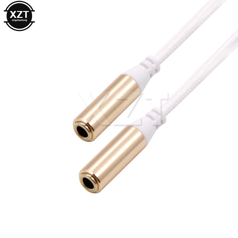 3.5Mm Koptelefoon Adapter Dubbele Jack Plug Stereo Hoofdtelefoon Splitter Voor Pc/MP3 Smartphone Player Audio Verlengkabels