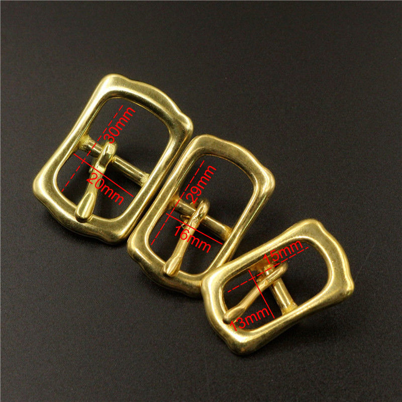Solid Brass Belt Buckle Tri Glide Middle Center Bar Buckle for Leather Craft Bag Strap Garment Belt Bridle Halter Harness