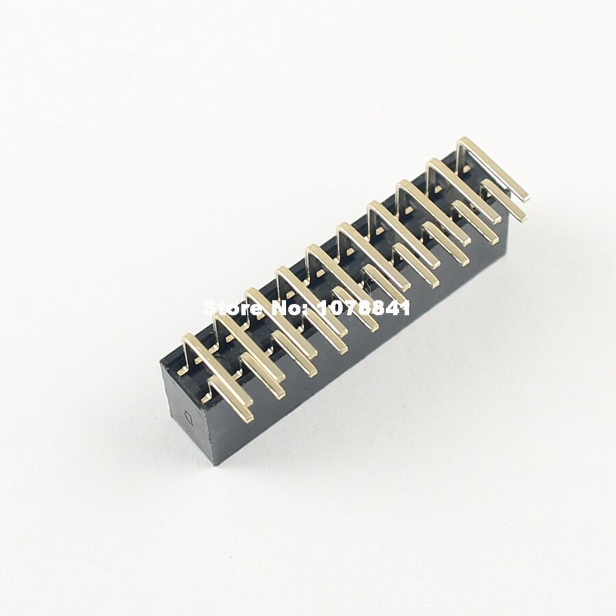 20 Stuks 2.54Mm Pitch 2X10 Pin 20 Pin Female Double Row Haakse Pin Header Strip