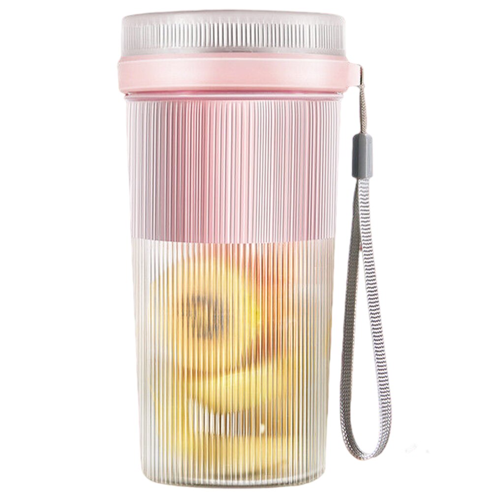 USB Portable Juicer Juice Cup MINI Household Milkshake Cup Portable Charging Student Breakfast Cup Electric Juice Cup: Pink