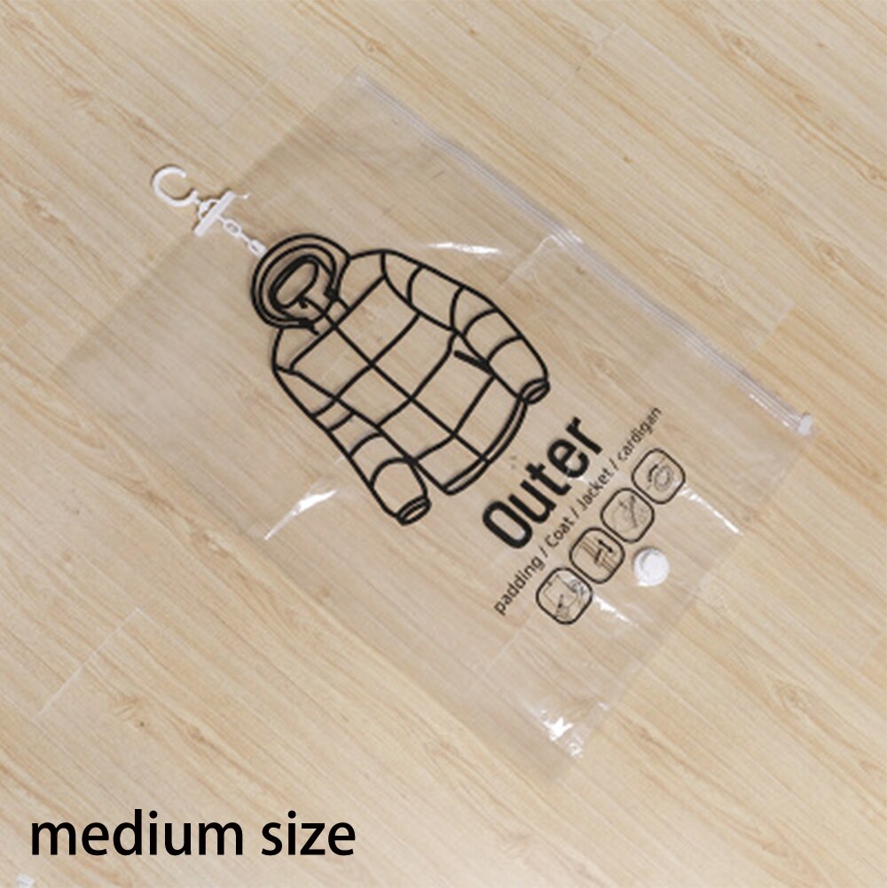 ! hængende vakuum kompressionspose tøjopsamlingspose tøj støvbetræk: Medium størrelse