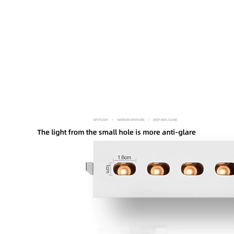 Ingebouwde ledstrip anti-glare spotlight 5heads 10W 10heads 20W 15heads 30W 20heads 40W minimalistische lijnlicht woonkamer 60-260V