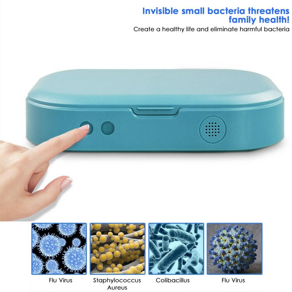 5V UV Light Face Mask Sterilizer Box Anti Bacteria Ultraviolet Ray Disinfection for Jewelry Watch Phone with Aromatherapy