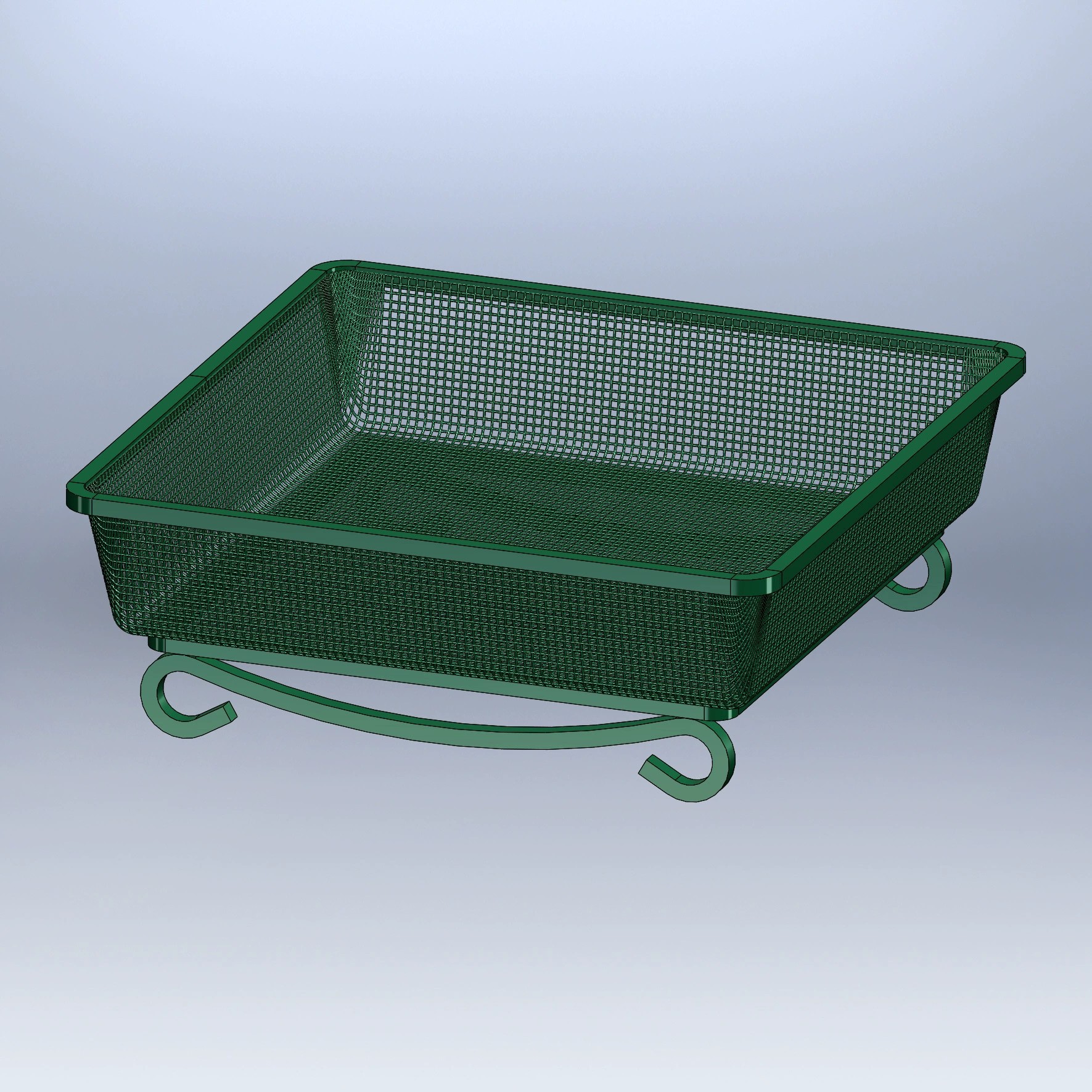 Automatic Feeder Bird Food Ground Hummingbird Feeder Metal Mesh Platform Seed Tray for Outdoor Feeders Villa Garden Decoration: Dark Green