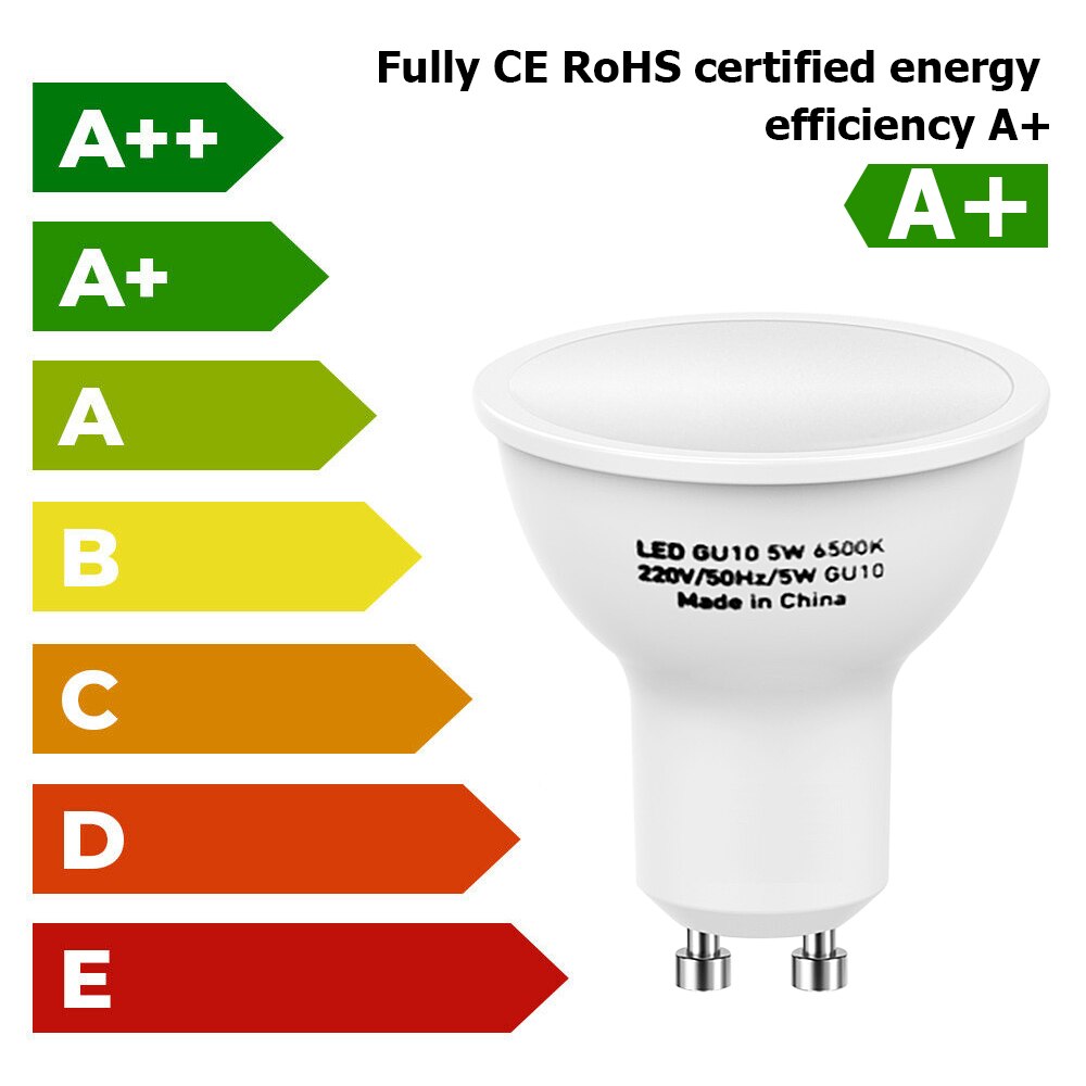 4/10Pcs GU10 Led Spotlight Non-Dimbare Led Gloeilamp Downlight Plastic Aluminium Cool Spot Licht Tafel plafondlamp 220V 5W