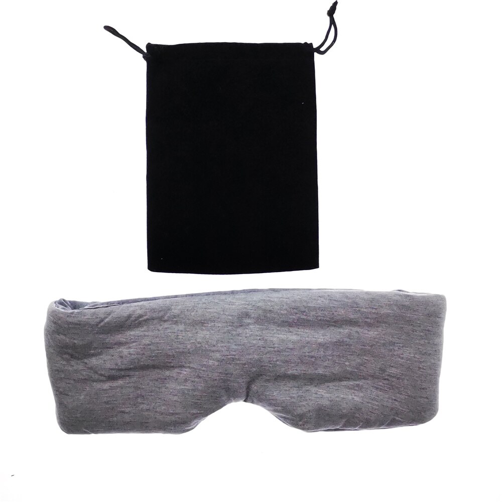 Masque de sommeil 100% coton soie, bandeau pour les yeux, Patch pour les yeux, pour femmes et hommes, doux et Portable, pour voyage: Gray