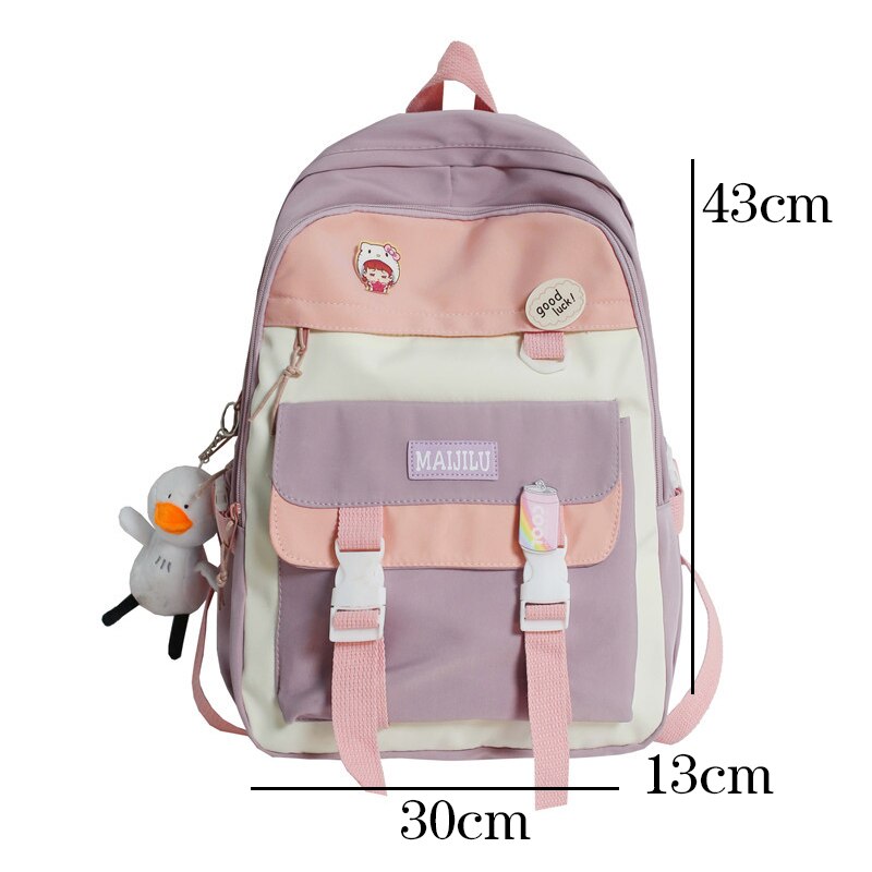 Schultaschen für Teenager-mädchen, schülerinnen-Rucksack für sterben hoch Schule, damen-schultasche Ich bin Patchwork-stil, lässig , 2022
