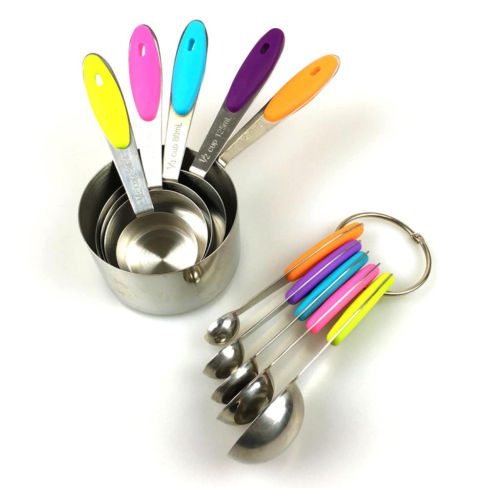 10pcs Stainless Steel Measuring Spoons And Cups Ki... – Grandado
