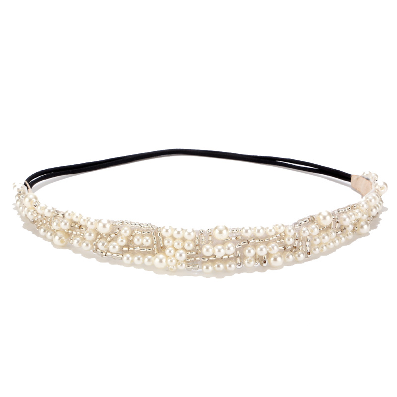 Europese Bruiloft & Engagement Bruids Parel Strass Hoofdbanden Bruidsmeisje Haar Houder Accessoires Vintage Crystal Haarband