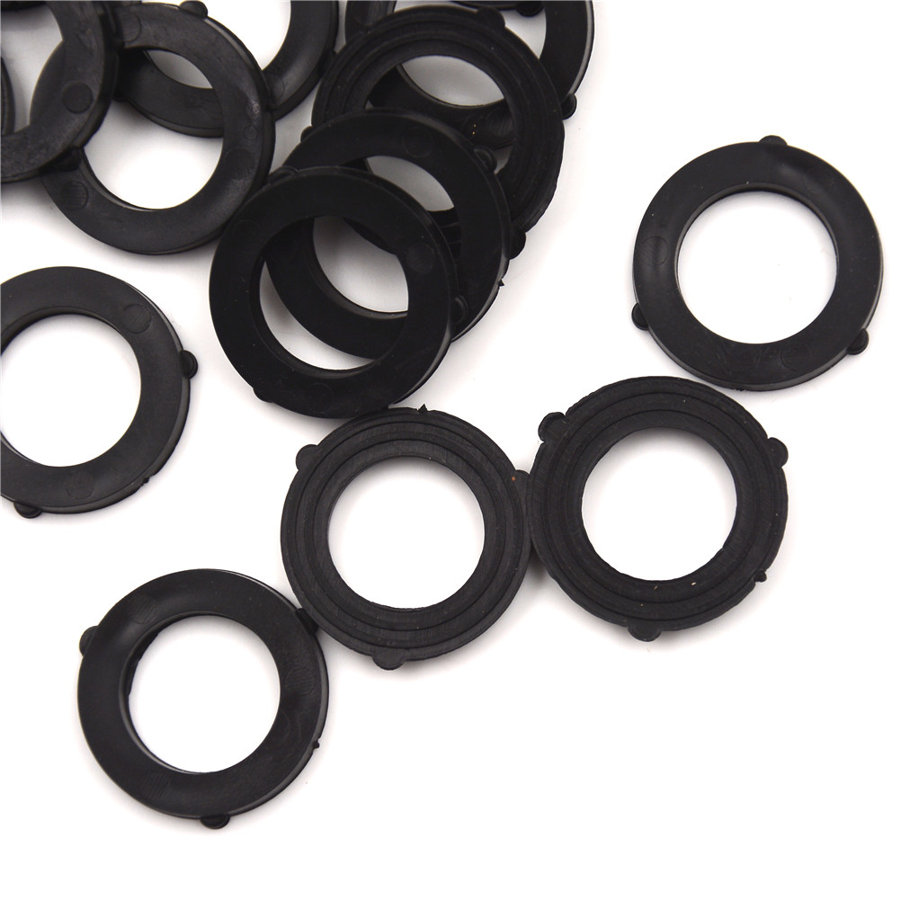 20 stk. kraftig hageslange i gummi med 3/4 " utvendig o-ringpakning, flate deler