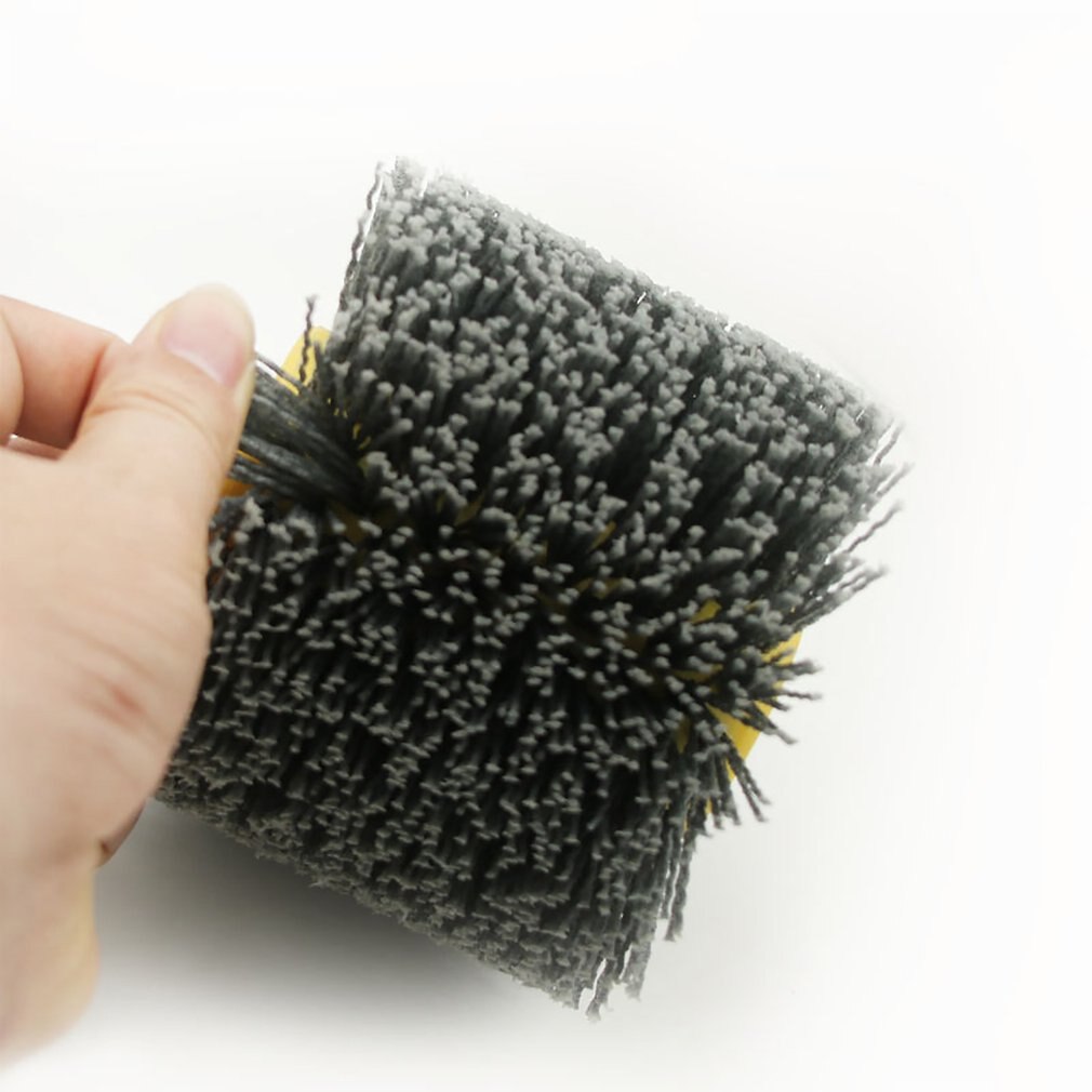 Abrasive Wire Drawing Round Brush Head Polishing Grinding Tool Buffer Wheel For Furniture Wood Sculpture Rotary Drills