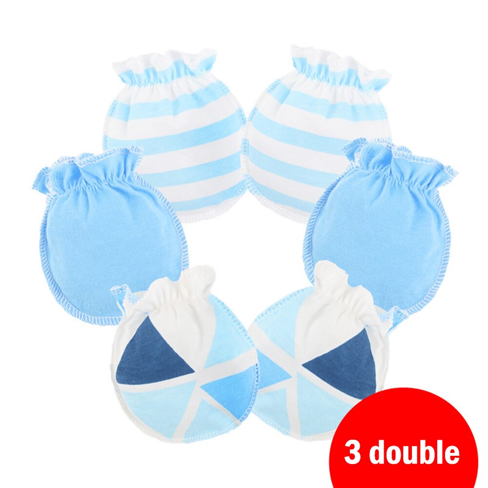3 Paare Baby Anti Kratzen Handschuhe Neugeborenen Handschuhe Gesicht Baby Fäustlinge Handschuh Kleinkind Zubehör: Blau