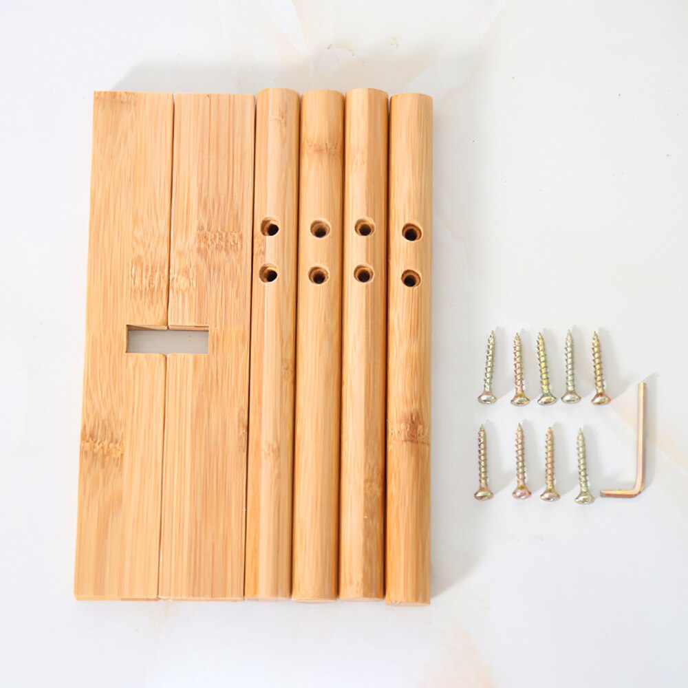 Wood Portable Single Bay Bamboo Flower Stand Mini Flower Pot Holder Plant Pot Shelf Four-Legged Vase Flower Pot Slip Bracket