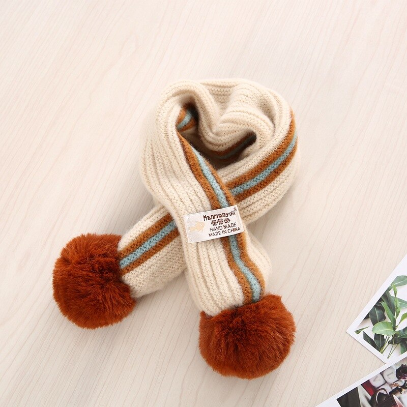 1-8 anos crianças cachecol outono inverno da criança meninos meninas cruz tricô lenços de lã do bebê selvagem quente scarfs kf661: milky