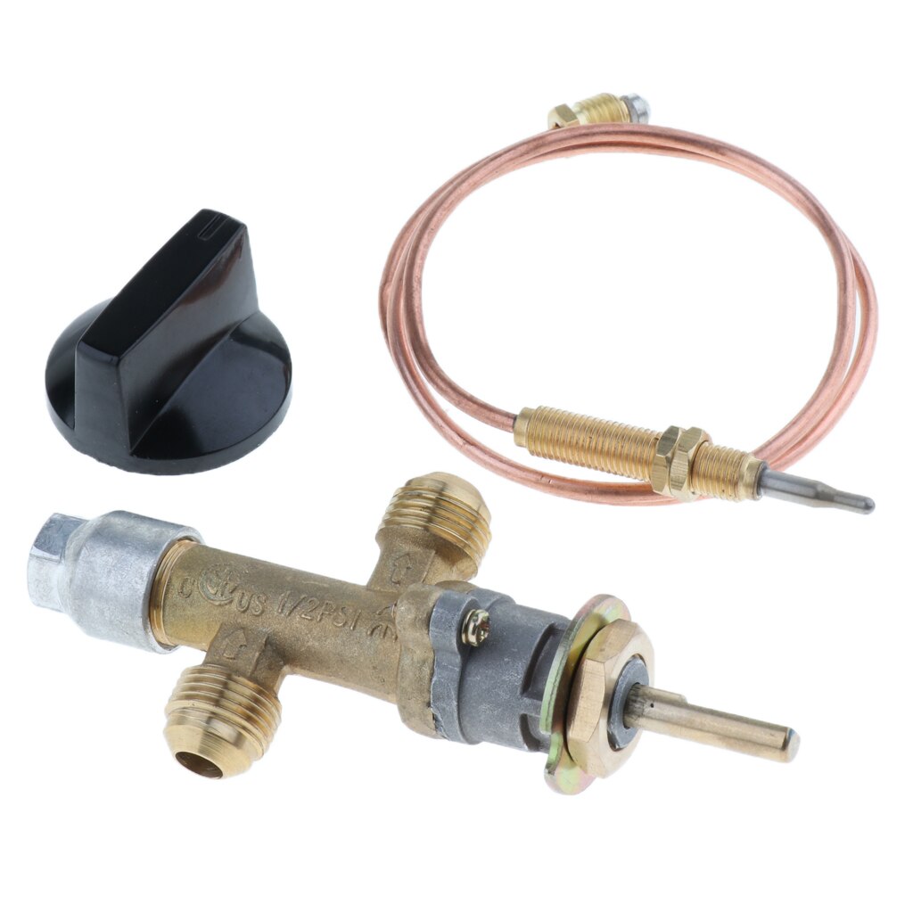 Gas Furnace Propane Gas Fire Pit Heater Control Valve W/ Thermocouple & Knob