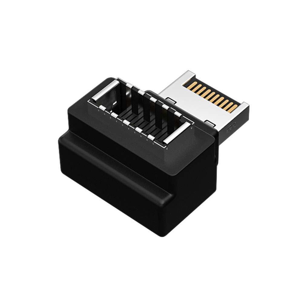 Placa base de cabecera de Panel frontal USB 3,1 tipo E A tipo C, adaptador USB de 90 grados A conector hembra USB 3,0 A para escritorio: Azul