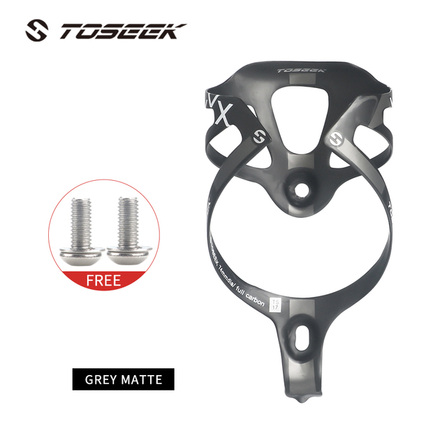 Toseek Full Carbon Fiber Fiets Bidonhouder Mtb Racefiets Fles Houder Xxx Ultra Licht Cyclus Apparatuur Ud Matte: Grey - 1pcs