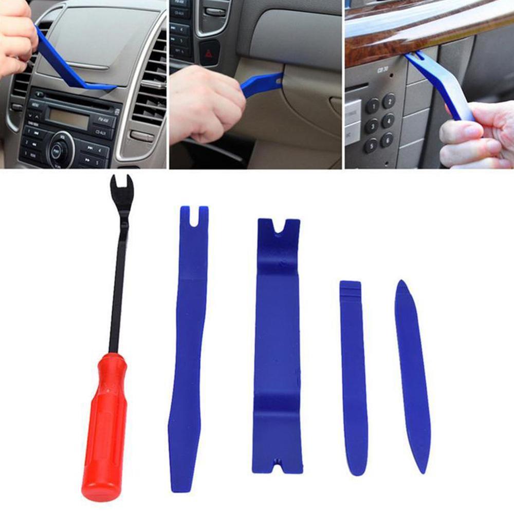 Juego de herramientas de extracción para embellecedor de coche, 5 uds., sujetador de Panel de puerta, herramientas de plástico para tablero de coche, accesorios para coche L1