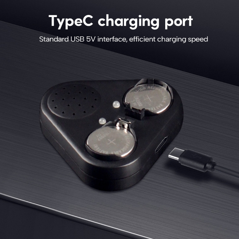 Knopfzellen-Akku-Ladegerät, Spracherinnerung, Knopfbatterie, wiederaufladbarer Adapter für LIR2016/LIR2025/LIR2032/LIR2032H