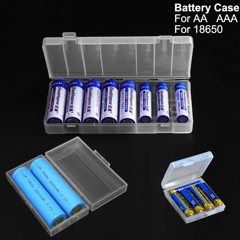 Hard Plastic Batterij Voor 18650 Batterij Houder Opslag Gevallen Voor 2/4/8 16340 Aa/Aaa Oplaadbare Batterij container Doos