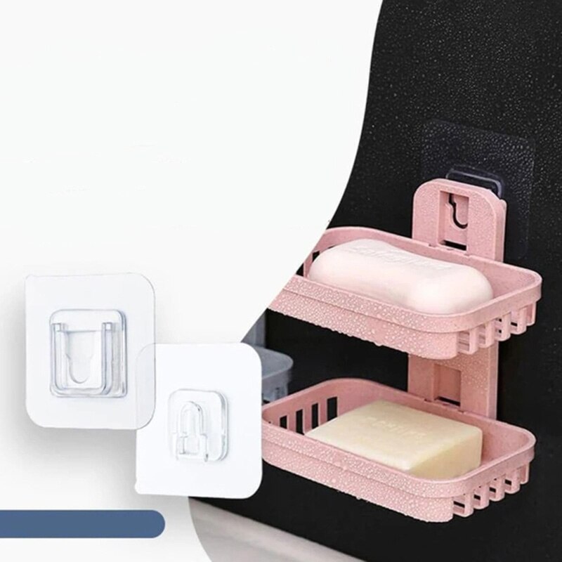 Ganchos adhesivos de doble cara para pared, colgador transparente, fuerte, ventosa, soporte de almacenamiento, 10 Uds.