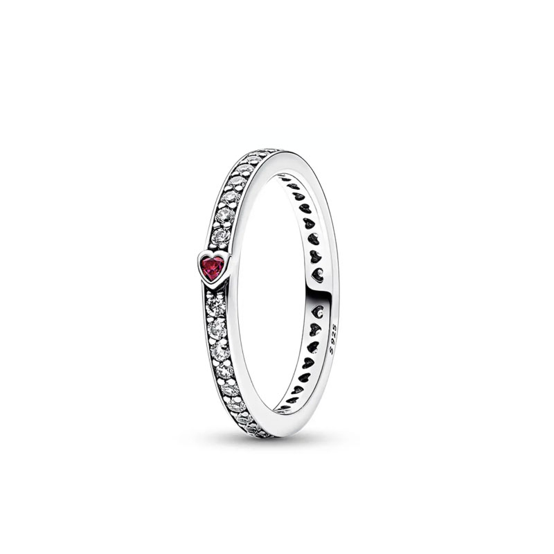 Morsdag rød serie 925 sterlingsølv størrelse 6 7 8 9 hjerte stein ring ringer smykker tilbehør for kvinner: Grønn / 6