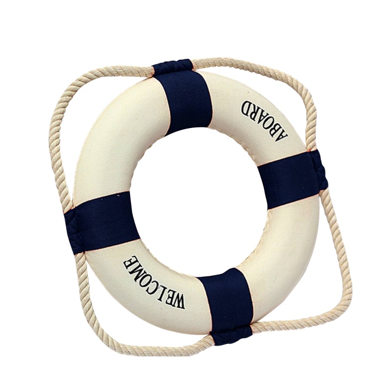 Welkom Aan Boord Schuim Nautische Leven Reddingsboei Ring Boot Muur Opknoping Woondecoratie Blauw 50 Cm: Default Title