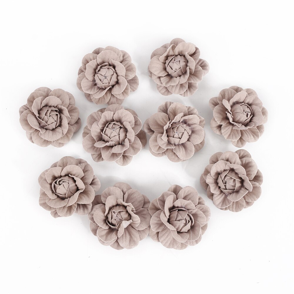 10Pcs Kunstmatige Milieuvriendelijke Bloem Microfiber Bloemen Hoofd Home Decor Wedding Garland Decoraties Diy Haar Corsage Accessoires