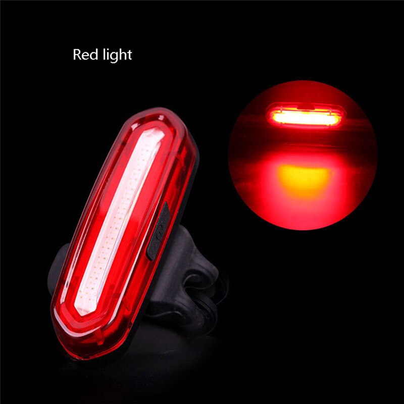 Fiets Licht 120 Lumen Outdoor Night Fietsen Achterlicht Mtb Racefiets Achterlicht Super Heldere Led Cob Waterdichte Fiets lamp: Red light